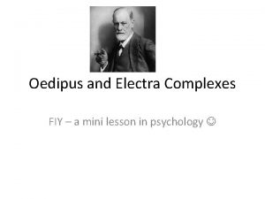 Oedipus and electra complex