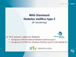 Nhg standaard diabetes mellitus type 2