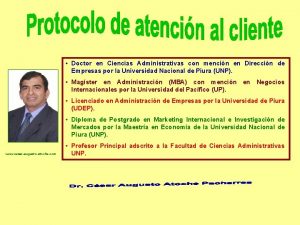 Doctor en Ciencias Administrativas con mencin en Direccin