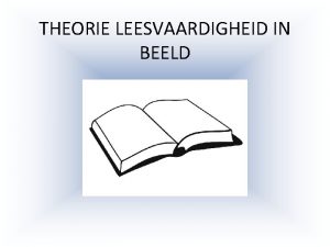 THEORIE LEESVAARDIGHEID IN BEELD COMMUNICATIE Volgens het communicatiemodel