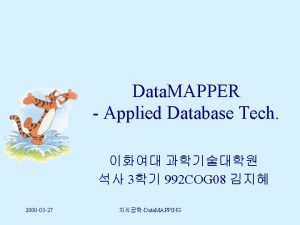 Data MAPPER Applied Database Tech 3 992 COG