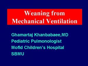 Extubation criteria