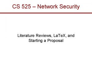 Literature review on network security