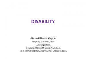 Identification of locomotor disability Identification of locomotor disability