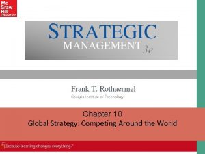 Global standardization strategy