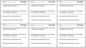 Name Exit Ticket Name Exit Ticket 1 What Name Exit Ticket Name Exit Ticket 1 What