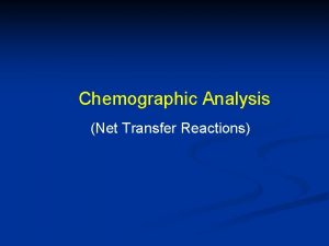 Chemographic Analysis Net Transfer Reactions The Phase Rule