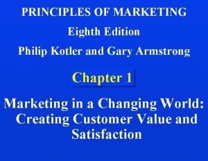 Principles of marketing by philip kotler