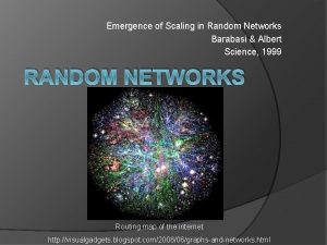 Emergence of scaling in random networks
