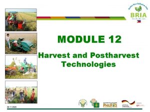 MODULE 12 Harvest and Postharvest Technologies 26 11