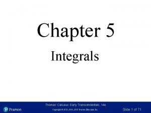 Calculus chapter 5 integrals