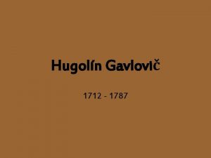 Hugoln Gavlovi 1712 1787 Czarny Dunajec Prusk Jeho