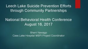 Leech lake behavioral health