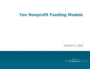 10 nonprofit funding models