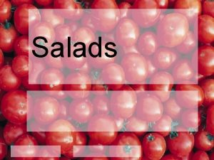 4 main types of salads