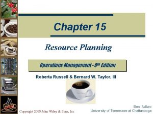 Resource planning in operations management