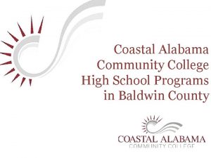 Coastal alabama dual enrollment