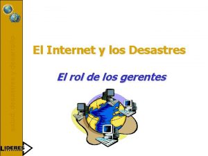 salud desastres y desarrollo El Internet y los