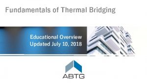 Thermal bridging examples