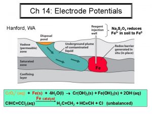 Ch 14 Electrode Potentials Hanford WA Na 2