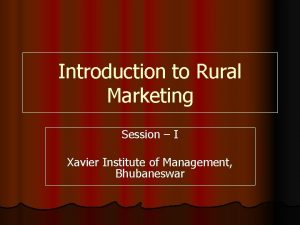 Rural marketing meaning