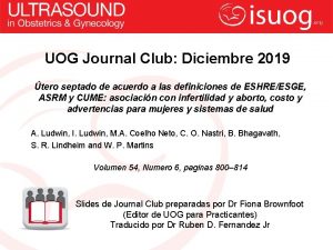 UOG Journal Club Diciembre 2019 tero septado de