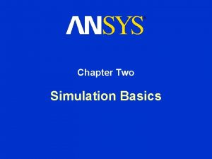 Chapter Two Simulation Basics Simulation Basics Chapter Overview