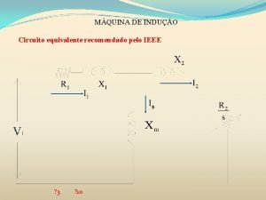 MQUINA DE INDUO Circuito equivalente recomendado pelo IEEE