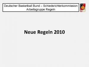 Deutscher basketball bund regeln