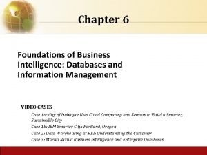 Business intelligence databases