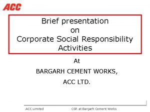 Bargarh cement works Bargarh cement works