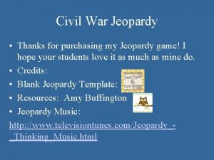 Causes of the civil war jeopardy