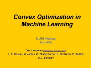 Convex optimization in machine learning javatpoint