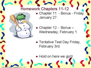 Homework Chapters 11 12 Key concepts chapters 9