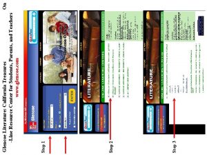 Step 3 Step 2 Step 1 Glencoe Literature Step 3 Step 2 Step 1 Glencoe Literature