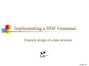 Bnf grammar examples