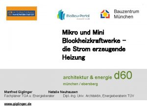 Mikro und Mini Blockheizkraftwerke die Strom erzeugende Heizung