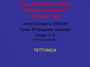 Liceo Scientifico Statale Gaetano Salvemini Sorrento Na Anno