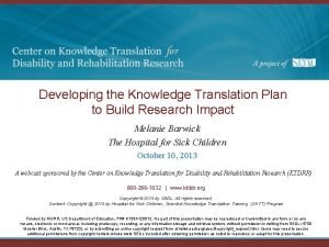 Knowledge translation planning template