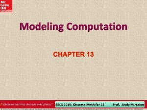 Modeling computation discrete math