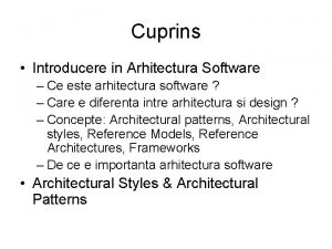 Arhitectura software