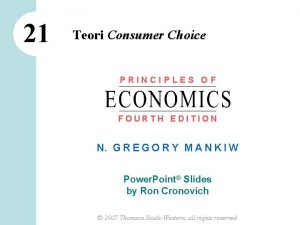 Consumer choice theory adalah