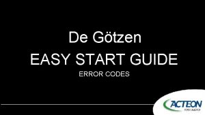 Xgenus error codes
