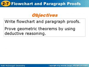 Flowchart and paragraph proofs