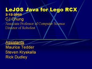 Le JOS Java for Lego RCX 2 12