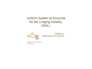 Uniform System of Accounts for the Lodging Industry