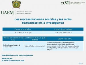 Las representaciones sociales y las redes semnticas en