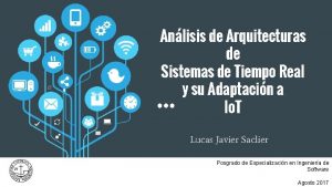 Anlisis de Arquitecturas de Sistemas de Tiempo Real