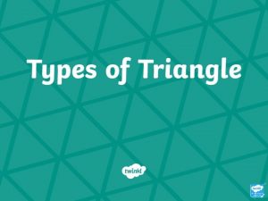 Different types of triangles