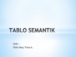 Tablo semantik